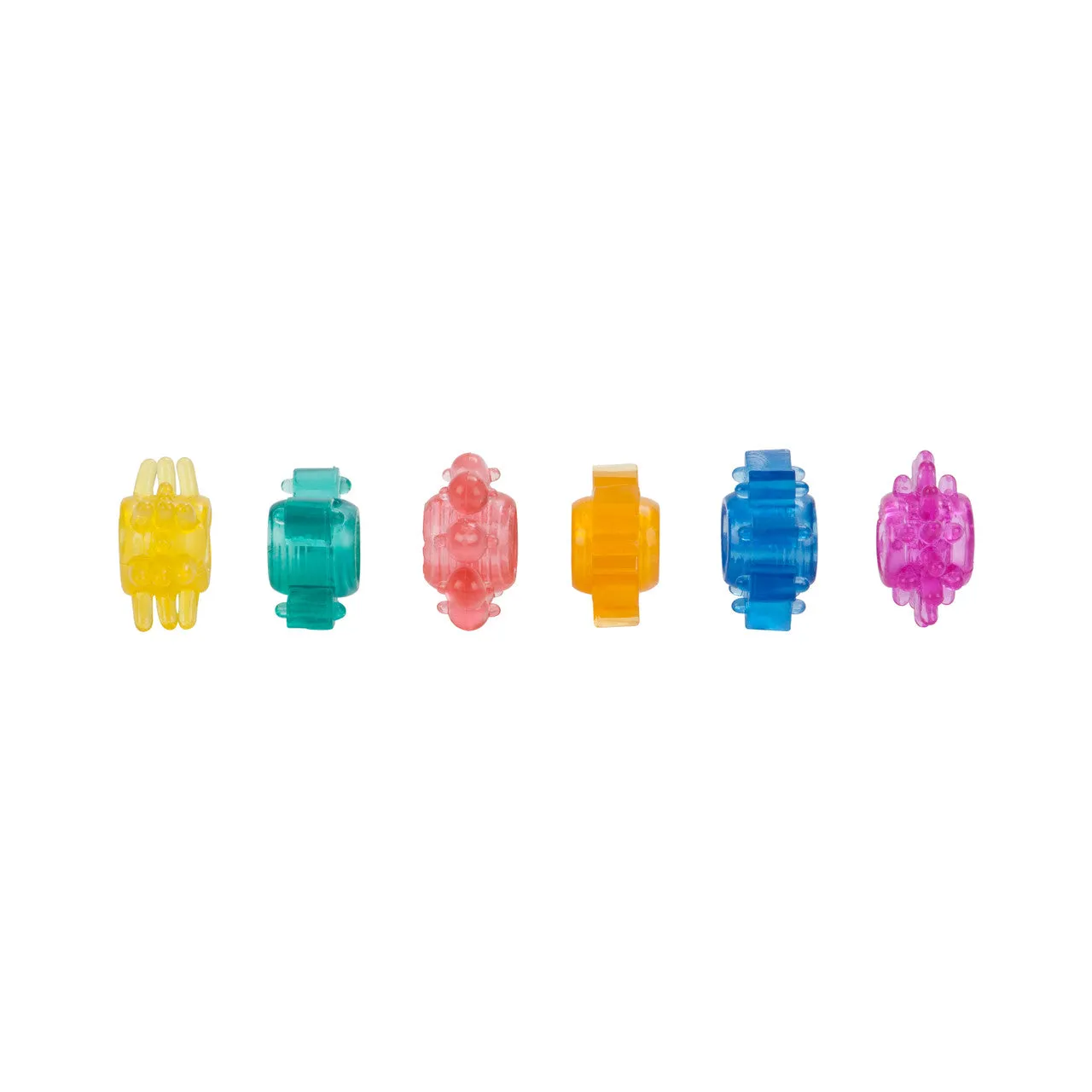 Rings! Senso 6 Pack Cock Rings (6 Piece Set)- Assorted Colors