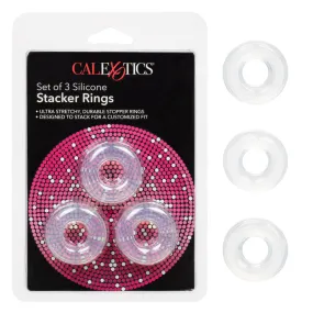 Rings! Stacker Silicone Cock Rings 3 Piece - Clear