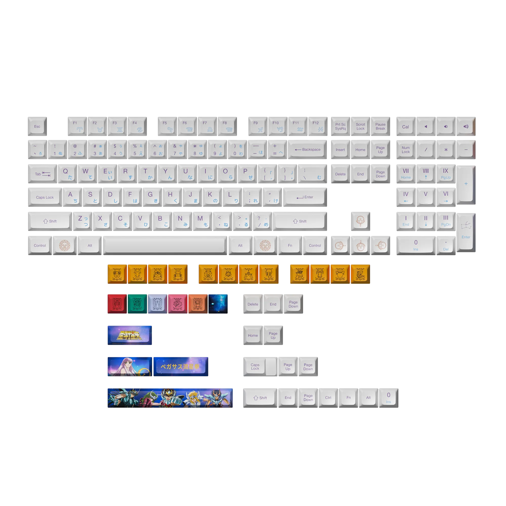 Saint Seiya Keycap Set (145-key)