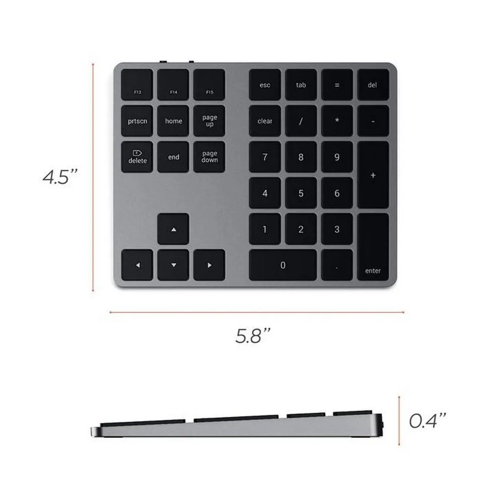 Satechi Bluetooth Extended Keypad - Silver