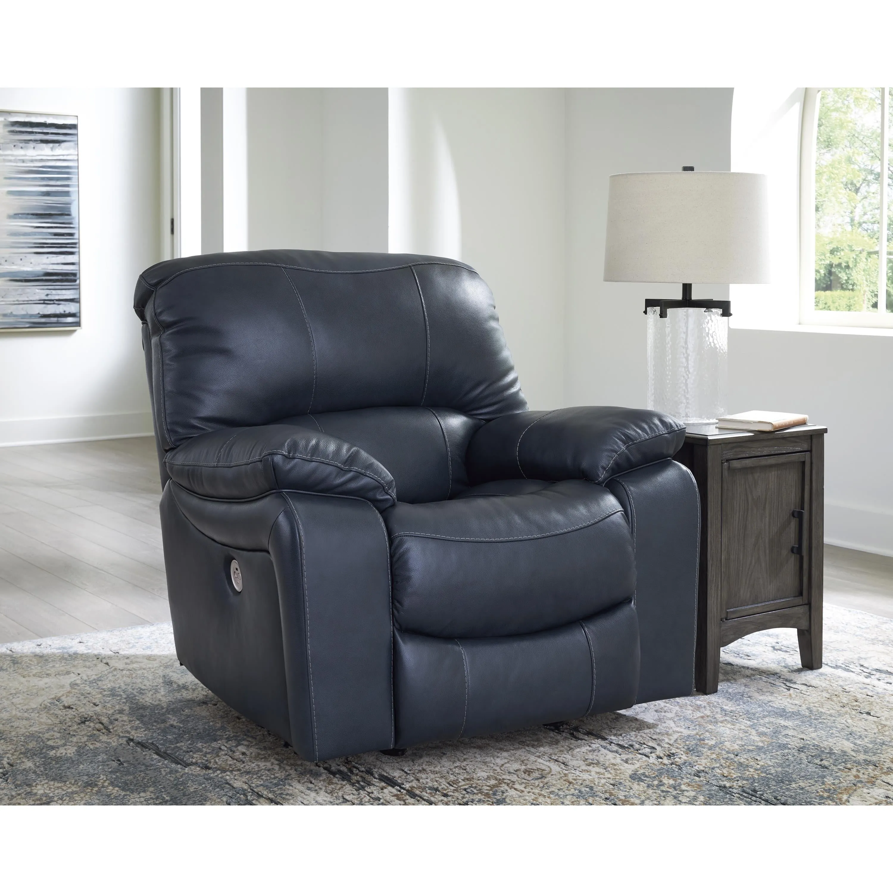 Signature Design by Ashley Leesworth Power Rocker Leather Match Recliner U4380998