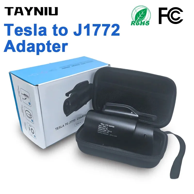 TAYNIU Tesla to J1772 Charging Adapter Max 80 Amp 250V J1772 EV Adapter Tesla Charger Adapter for Tesla High Powered Connectors