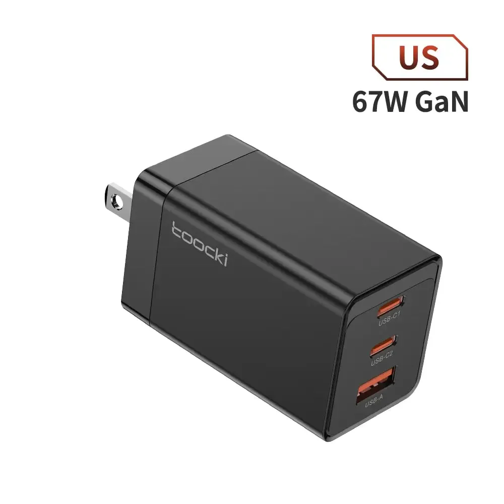 Toocki 67W GaN USB C Charger Quick Charge 65W QC4.0 PD 3.0 45W USB C Type C Fast USB Charger For iPhone 15 14 13 12 Pro MacBook