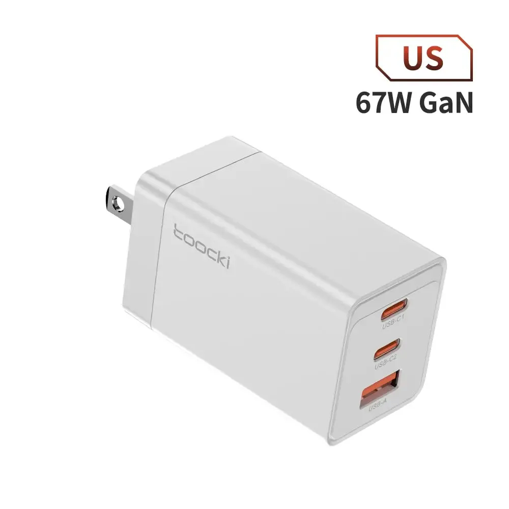 Toocki 67W GaN USB C Charger Quick Charge 65W QC4.0 PD 3.0 45W USB C Type C Fast USB Charger For iPhone 15 14 13 12 Pro MacBook