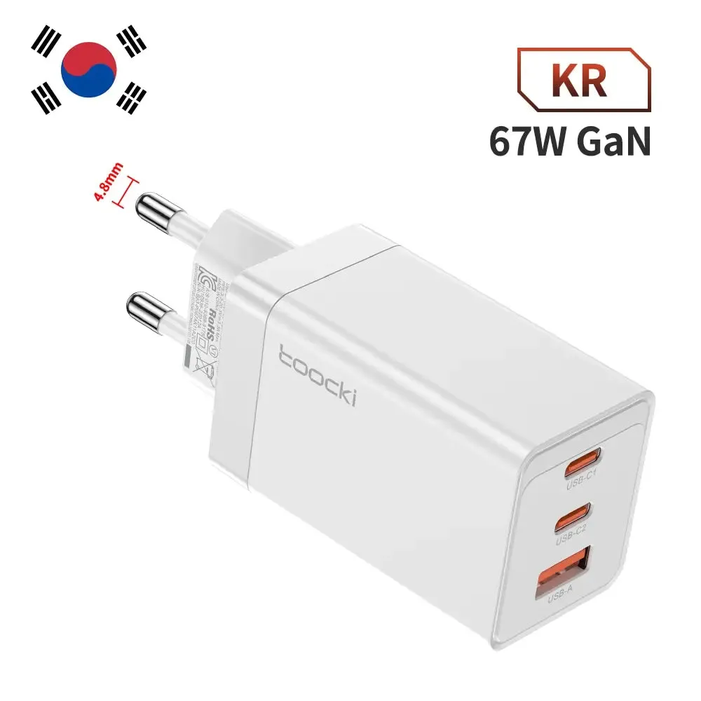 Toocki 67W GaN USB C Charger Quick Charge 65W QC4.0 PD 3.0 45W USB C Type C Fast USB Charger For iPhone 15 14 13 12 Pro MacBook