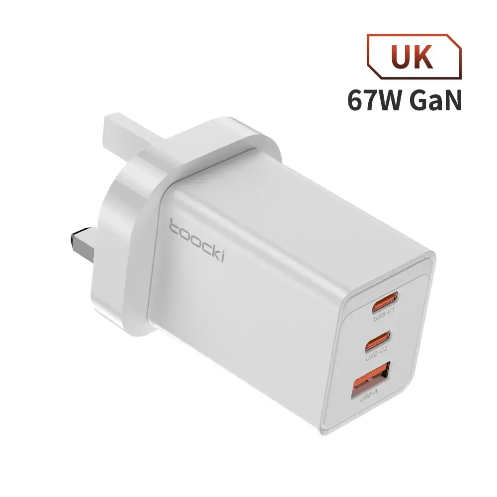 Toocki 67W GaN USB C Charger Quick Charge 65W QC4.0 PD 3.0 45W USB C Type C Fast USB Charger For iPhone 15 14 13 12 Pro MacBook