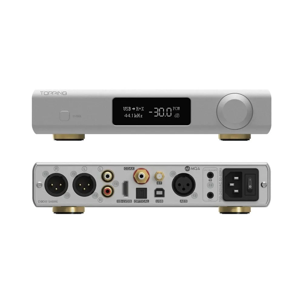 TOPPING D90III / D90 III SABRE Fully Balanced Dual ESS9039SPRO Bluetooth 5.1 HiFi DAC