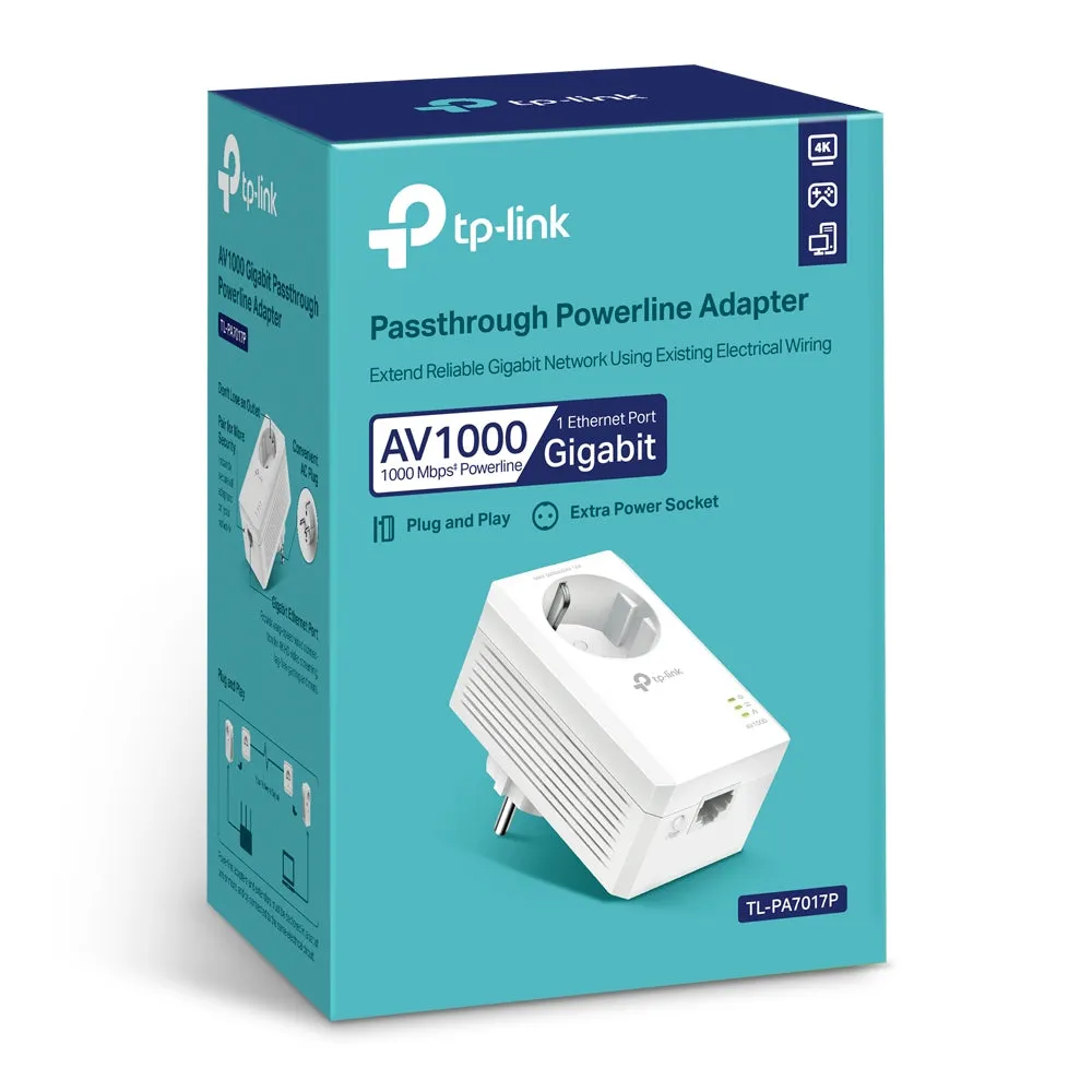 Tp-Link Powerline Network Adapter Tl-Pa7017p - 1000 Mb/S