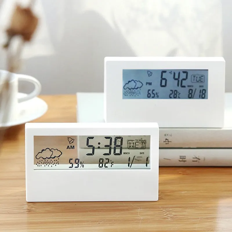 Transparent Crystal Vision Multifunctional Desktop Clock