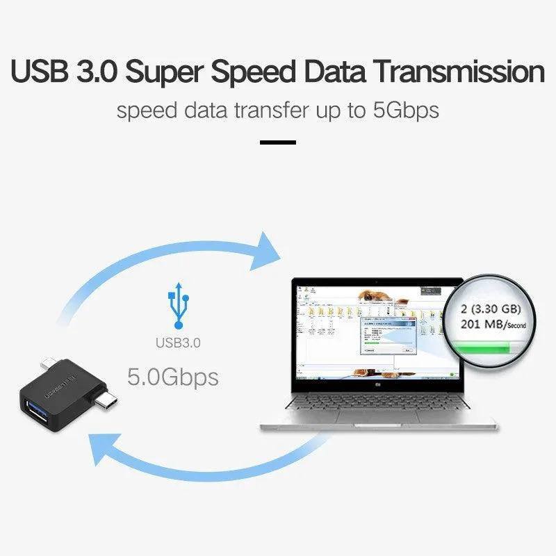 UGREEN Micro USB  USB-C to USB 3.0 Adapter (30453)