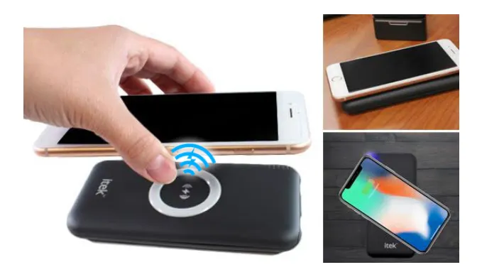 Universal Wireless Qi Charger and 6000mAh Power Bank - Ships Same/Next Day!