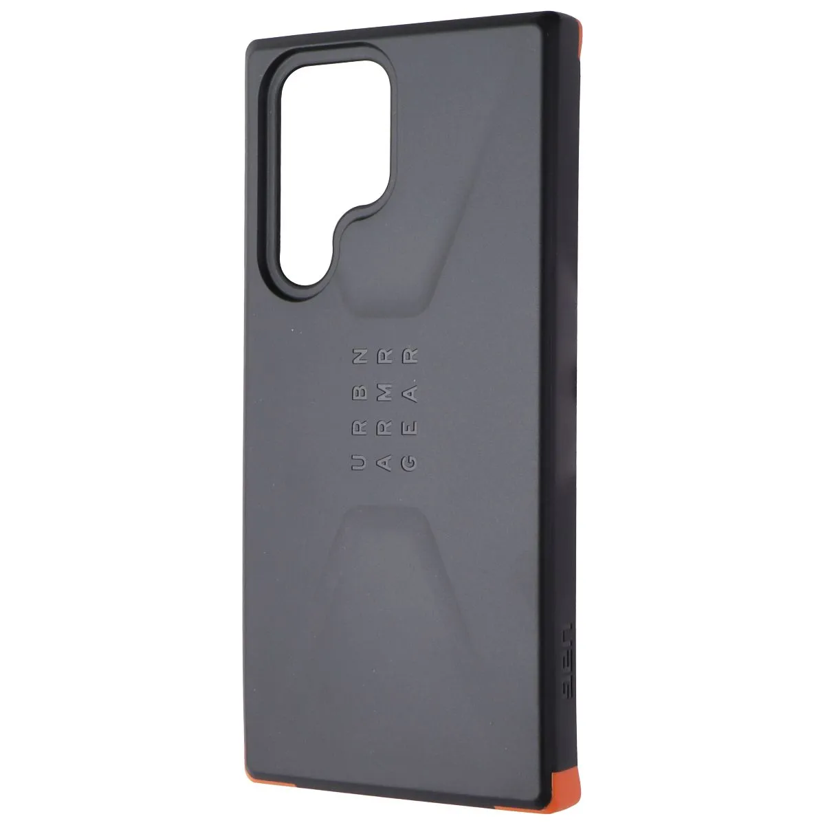 Urban Armor Gear Civilian Case for Samsung Galaxy S22 Ultra 5G - Black/Orange