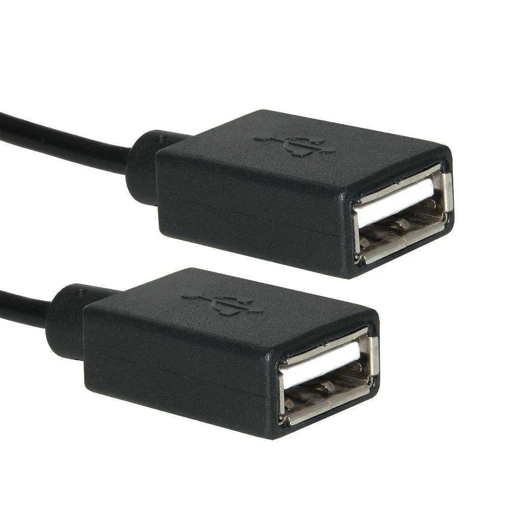 USB 2.0 A Male To Dual USB Female Y Splitter Power Cord Adapter Cable x5 PACK