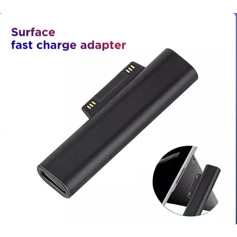 USB C PD Fast Charging Plug Converter for Microsoft Surface Pro/Surface Go/Surface Laptop