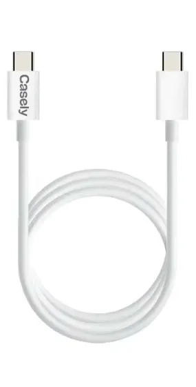 USB-C to USB-C Charging Cord 100W | White Cable