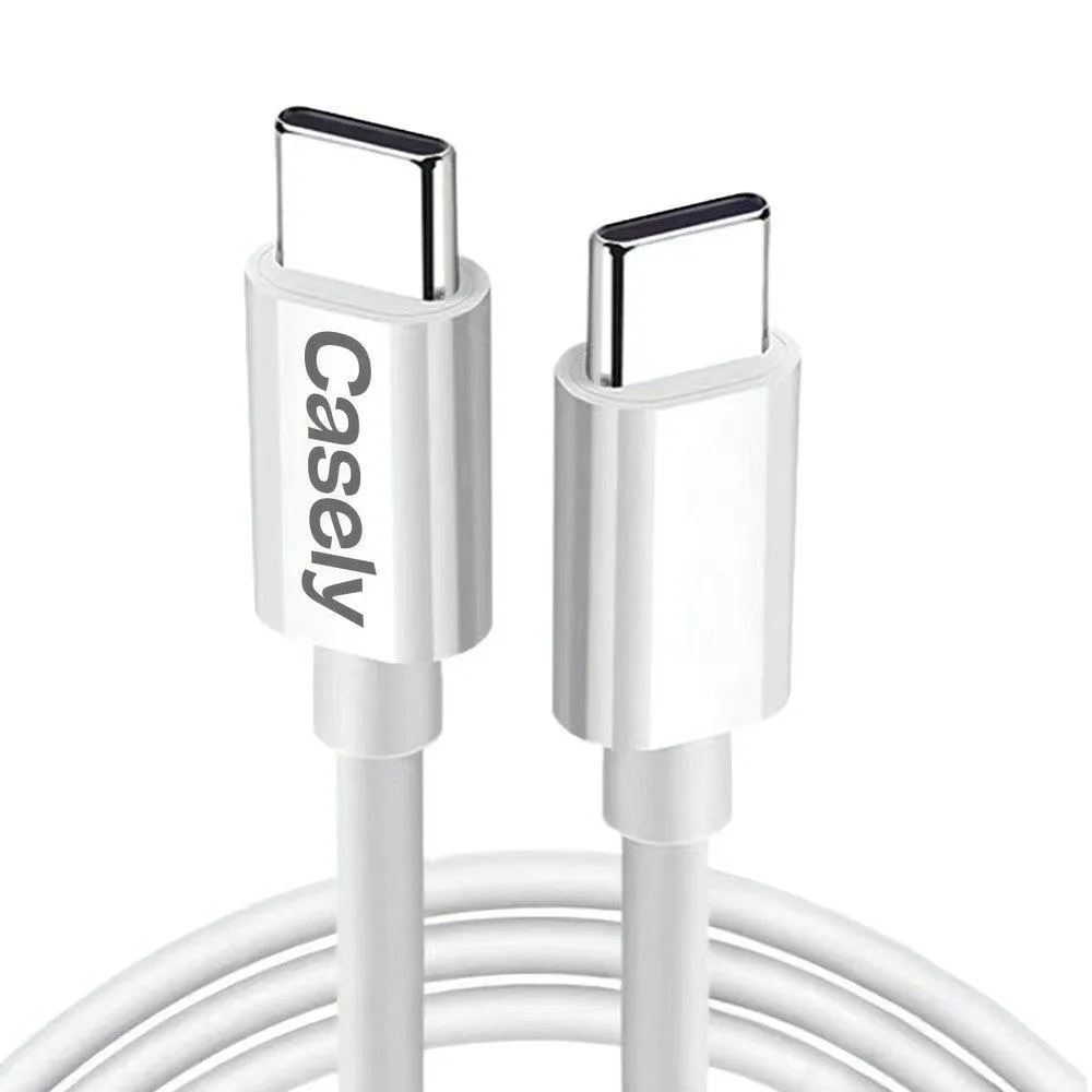 USB-C to USB-C Charging Cord 100W | White Cable