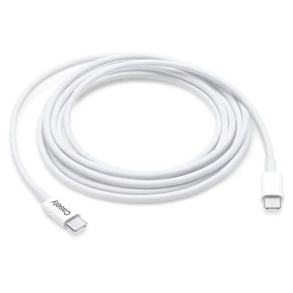 USB-C to USB-C Charging Cord 100W | White Cable