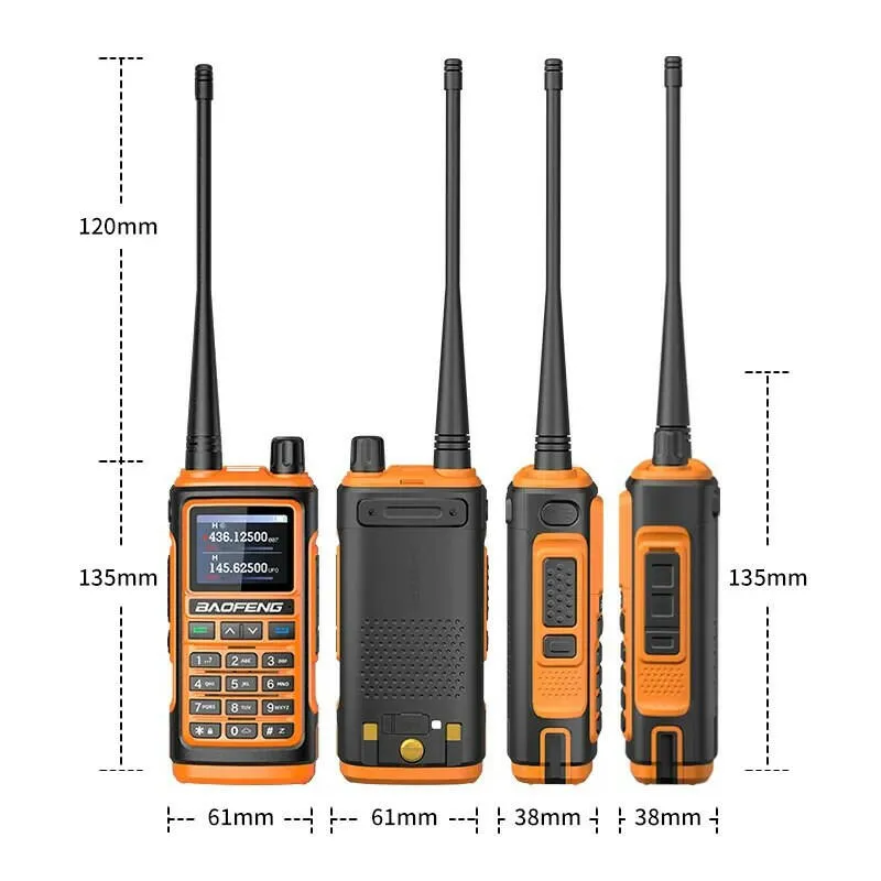 UV-17 Plus V1 V2 Baofeng Walkie Talkie 10W Type C Charging Dual/Tri Band Optional No Pro NOAA 1.77 Inch LCD Screen FM Waterproof