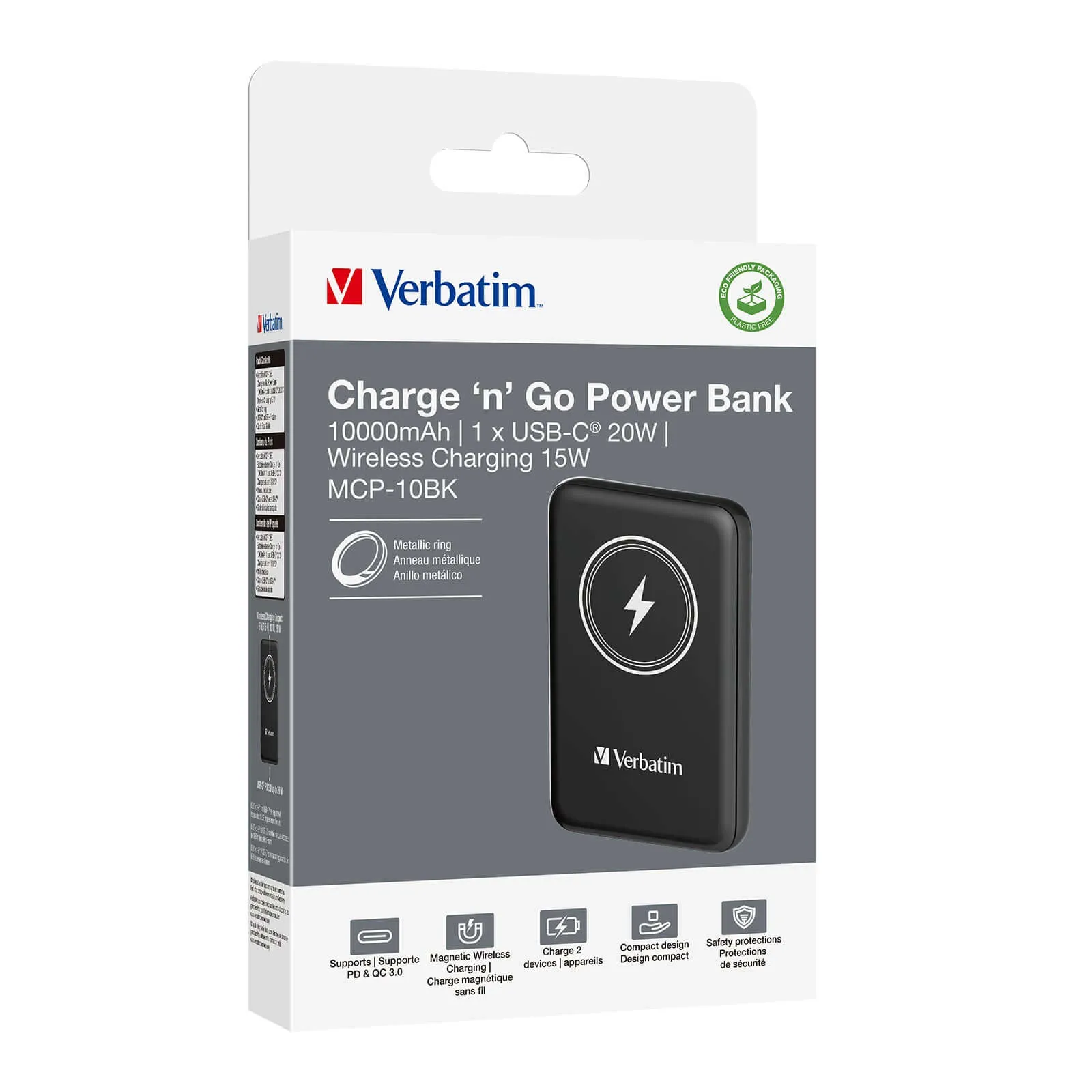 Verbatim 10000mAh Magnetic Wireless Power Bank (MCP-10)