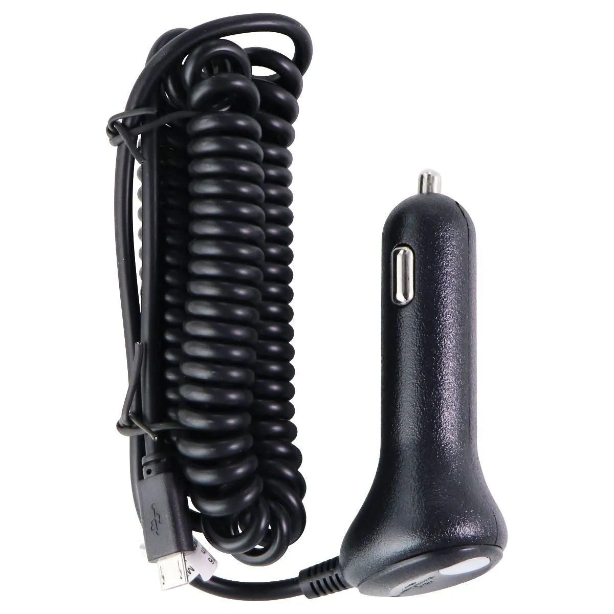 Verizon Micro-USB Car charger with Coiled Cable - Black