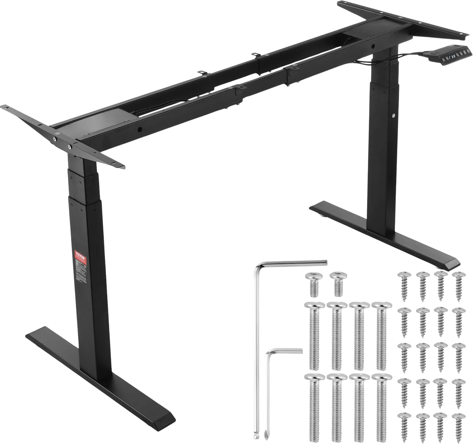 Vevor Standing Desk Frame Dual Motor Adjustable 26"-50.7" Height 43.3"-70" Length 3 Memory Presets New