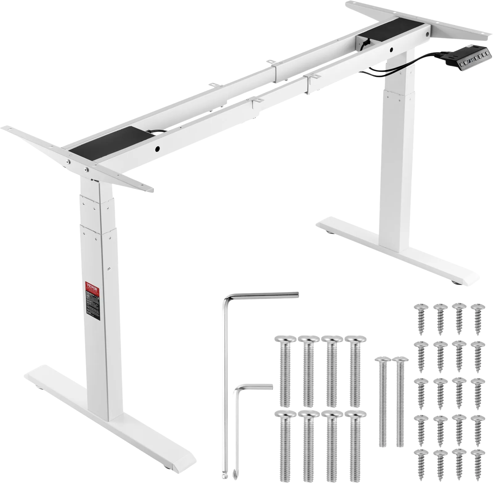 Vevor Standing Desk Frame Dual Motor Adjustable 26"-50.7" Height 43.3"-70" Length 3 Memory Presets New