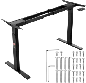 Vevor Standing Desk Frame Dual Motor Adjustable 27.5"-46" Height 43.3"-70" Length 3 Memory Presets New