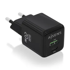 Wall Charger Aisens ASCH-20W2P011-BK 20 W Black (1 Unit)