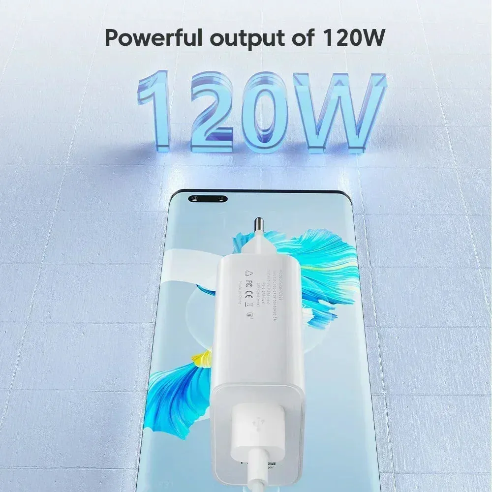 Xiaomi 120W Super Fast Charger 6A Cable USB 5.0 Type-C USB Turbo Charging Cable 120W MAX Fast Charging EU/US/UK iPhone Android