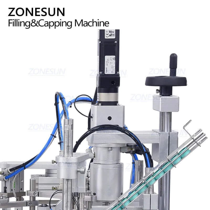 ZS-AFC16 Automatic Desktop Plastic Reagent Tube Solvent Ceramic Plunger Pump Liquid Test Tube Filling Capping Machine