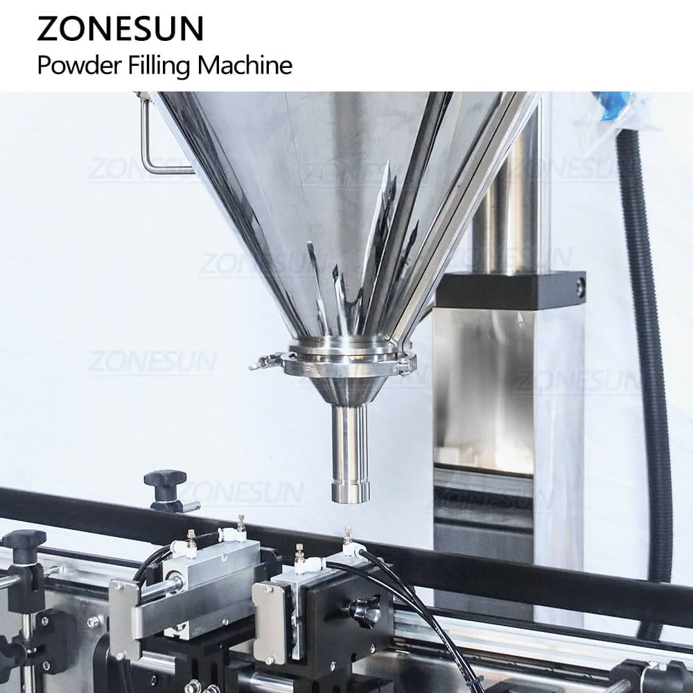 ZS-FM5A Automatic Auger Dry Milk Protein Powder Filler Talc Powder Bottle Filling Machine With Screw Conveyor Feeder