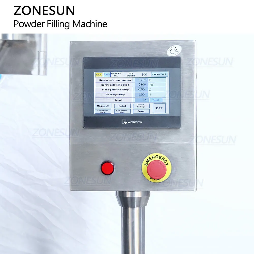 ZS-FM5A Automatic Auger Dry Milk Protein Powder Filler Talc Powder Bottle Filling Machine With Screw Conveyor Feeder