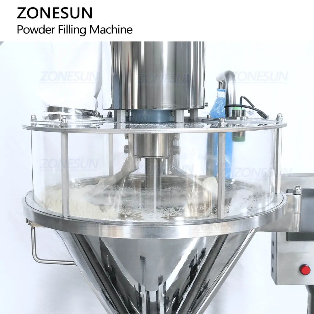 ZS-FM5A Automatic Auger Dry Milk Protein Powder Filler Talc Powder Bottle Filling Machine With Screw Conveyor Feeder